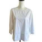 Brooks Brothers  Women's White 3/4 Sleeve top Size 8 Photo 0