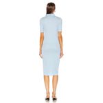 Helmut Lang Collared Baby Blue Rib Knit Midi Dress Shirt Dress Size Large Ribbed Photo 1