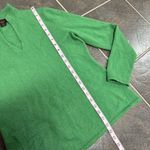 Victor Alfaro Cashmere Polo Collar Long Sleeve Knit Sweater Kelly Green XL Photo 8