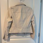 ALL SAINTS Dalby Off White Leather Biker Jacket | Size 2 Photo 5