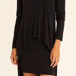 Stillwater Black Long Sleeve High Low Shirt Dress Size M Photo 0