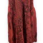 Vintage Step In Style Red & Black Embroidered Dress Size XS Photo 2