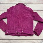 BLANK NYC  Suede Moto Jacket Fuchsia Size Small Photo 5