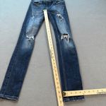 Eunina  Jeans 1 26 Maxwell Low Rise Skinny Blue Distressed Ripped Slim Denim Photo 3