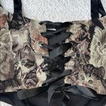 Tic Toc  Kitty Cat Vintage Tapestry Corset Top Large Photo 5