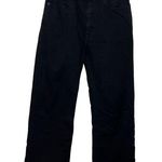 Scanlan Theodore Wide Leg Jeans Dark Wash Black Cropped High Rise Womens Size 30 Photo 0