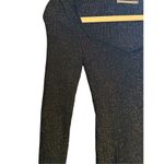 Anthropologie A by Black/Gold Metallic Lures Sweetheart Neck Ribbed Sweater Sz X Photo 8