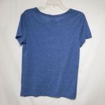 Modern Lux Top Womens Size Small Blue Distressed Short Sleeve Photo 5