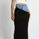 Micas Chic Black and Blue Maxi Skirt Photo 1