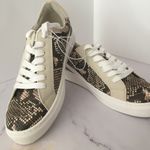 Snake Print Sneakers, Size 9 Tan Photo 4