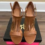 Charlotte Russe Fringed T-Strap Open Toe Heels Photo 4