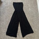 Becca  black strapless wide-leg jumpsuit size M Photo 3