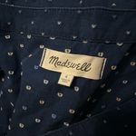 Madewell  Indigo Cap-Sleeve Button-Front Dress in Rainbow Heart Size 4 Photo 4