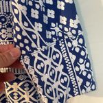 Vineyard Vines  Blue and White Patterned Dress crew neck 3/4 length sleeve  sz S Photo 2