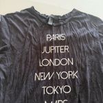 Forever 21 Women's Black T-shirt Paris Jupiter London New York Tokyo Mars Size M Photo 1