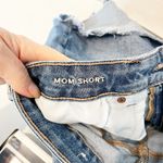 American Eagle  High Rise Stretch Cutoff Mom Jean Denim Shorts Blue 6 Photo 2