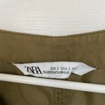 ZARA  Elastic Waist Khaki Green V-neck Tunic Dress size S Photo 4