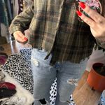 POL Plaid Long Sleeve Button Front Flannel Shirt Green Size Small Photo 5