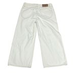 frame denim Frame Size 31" Le Italien Wide Leg Cropped Denim Pants Jeans White 100% Cotton Photo 2