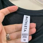 Athleta Semi-Sheer Black Short Sleeve Athletic Top Photo 1