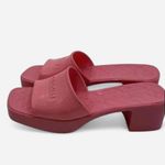 Coach  Women's Scarlett Pink Block Heel Mules Sz 9 Photo 5