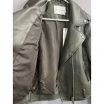Rebecca Minkoff Olive Green Moto Jacket Size S Faux Vegan Leather Biker Coat NWT Photo 9