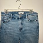 Paige  High Rise Canyon jeans in Laurel 31 Flare Blue Stretchy Photo 2