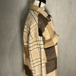 HYFVE Plaid Shirt in Cream and Brown Size XS Photo 3