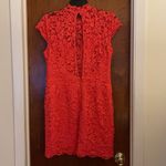 Bebe  High Collar Short Sleeve Lace Dress Photo 1