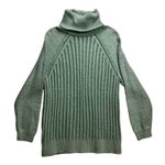 Free People Big City Ribbed Turtleneck Sweater Green Knit Long Sleeve Size XS Photo 0