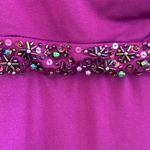 Adrianna Papell  Boutique One Shoulder Formal‎ Gown Sz 12 Purple Beaded Photo 4