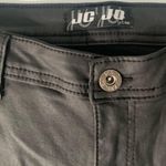 Black High Waisted Faux Leather Stretch Jeans Sz Large Photo 2