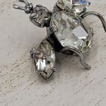 Vintage 1960 Austrian Crystal 3D Bug Brooch Silver Tone Insect Pin Photo 4