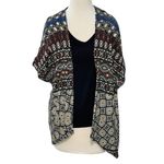Desigual  Jamil‎ Geometric Short Sleeve Cardigan Tank Top Combo Small Black Red Photo 1