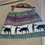 Womens Tapestry Purse/tote handbag, PORTUGAL Acores Running of The Bulls Boho Red Photo 5