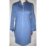 Natori NWT New Designer Womens S SleepShirt Cotton Blue White Supima Cotton Soft Photo 3