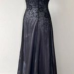 Vintage Beaded Prom Dress Black Size 4 Photo 5