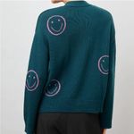 Rails  Reese Intarsia Cardigan Wool Cotton‎ Smiley Face Forest Smilies Small Photo 1