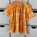 Pilcro and the Letterpress Pilcro plaid orange babydoll blouse Photo 5