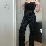 Lulus Love About It‎ Velvet Strapless Jumpsuit Size Large Black Photo 2