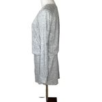 Vince  Womens Linen Henley Shirt Dress Gray Roll Tab Sleeve Drawstring Size‎ Med Photo 3