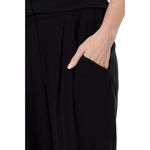 Eileen Fisher  Silk Georgette Crepe Black Pants Pockets Tapered Ankle Large NWT Photo 1