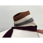 Umbranded Knit Boho Stripe Brown White Pink On Off The Shoulder Mod Top XS Size XXS Photo 2