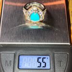 Genuine Sleeping Beauty Turquoise Tanzanite Sterling Silver Ring Size 6 Blue Photo 7