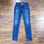 3x1 • W2 Mid Rise Skinny Jeans Nobu medium wash frayed raw hem low rise Photo 1