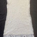 Chelsea & Theodore White Crochet Lace Cap Sleeve Romantic Bridal Sheath Dress 12 Photo 0