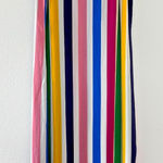 MSK‎ Dress Womens Medium Rainbow Stripe Maxi Colorful Artsy Maximalist Tropical White Photo 0