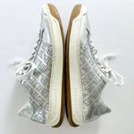Burberry  Silver Sneaker Size 40 Fashion Trainer Perforated Logo Rubber Soles Photo 5