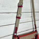 Coach Tan Pink Orange Leather Crossbody Messenger Bag Purse Photo 11