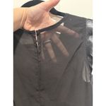 Leather And Lace Black Top Small Sheer Jeans By Buffalo Shirt Sleeveless Photo 5